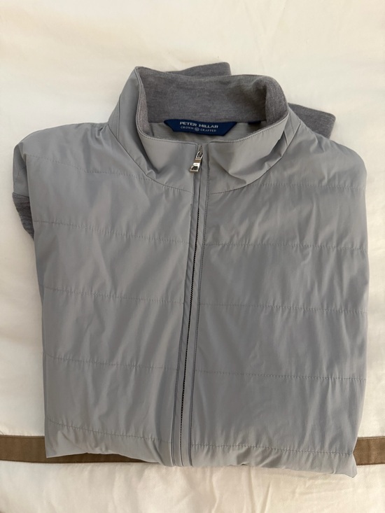 Peter Millar Other - Peter Millar Light Gray Lightweight Shirt Jacket
